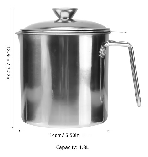 Tarro De Almacenamiento Simple De 1,8 L, Práctico Recipiente