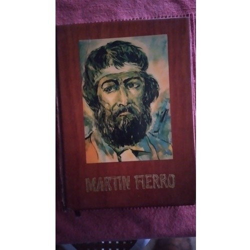Libro Martin Fierro Con Tapa En Madera Edicion 1973 