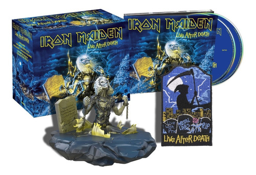 Iron Maiden Live After Death 2cd + Muñeco + Patch Box 