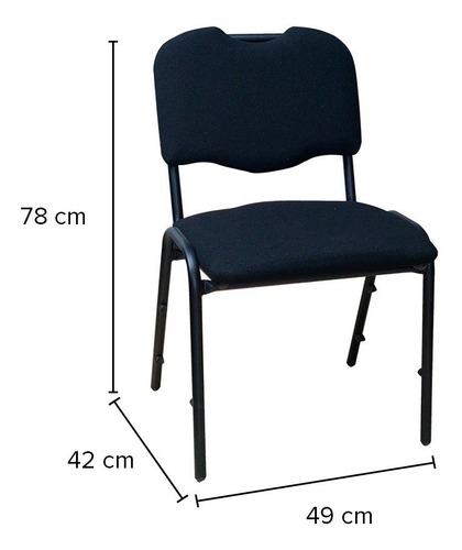 Imagen 5 de 6 de Silla Milano Apilable Asiento Respaldo Tapizado Marca Durex