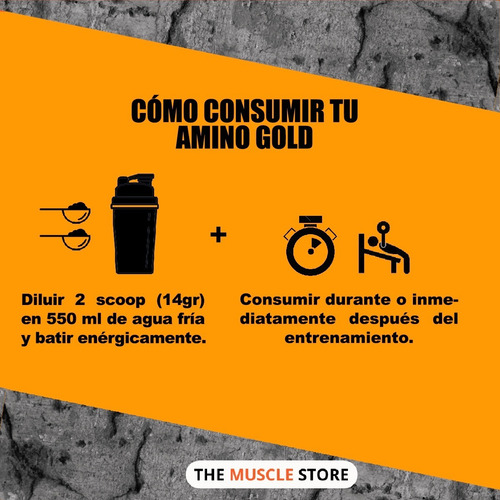 Amino Gold Bcaa 8.1.1 Gold Nutrition Aminoácidos Bcaa