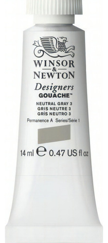 Gouache Winsor & Newton 14ml - Color Gris Neutro 3