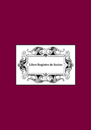 Libro Registro De Socios: Clubes Y Asociaciones (edicin Espa