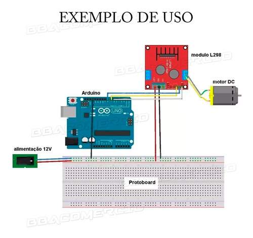 Driver Motor Ponte H Dupla L298n Automação Para Arduino