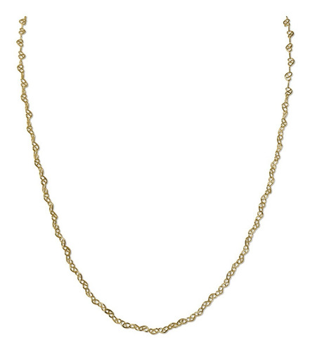 Imagen 1 de 4 de Cadena Eslabón Corazón Enchapada Oro 18k