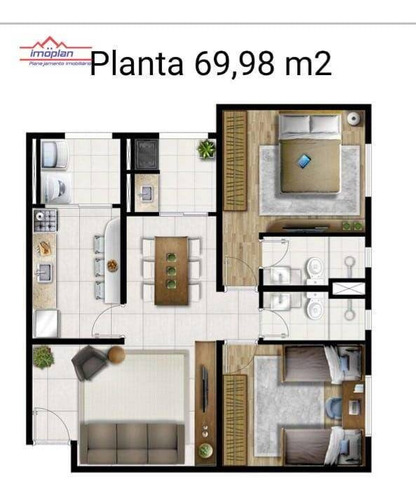 Apartamento Com 2 Dormitórios À Venda, 69 M² Por R$ 478.000,00 - Vila Thais - Atibaia/sp - Ap0391