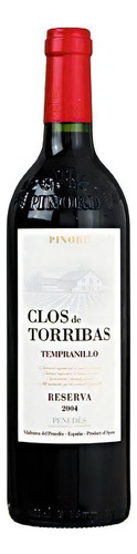 Vinho Espanhol Tinto Reserva Clos De Torribas Garrafa 750ml