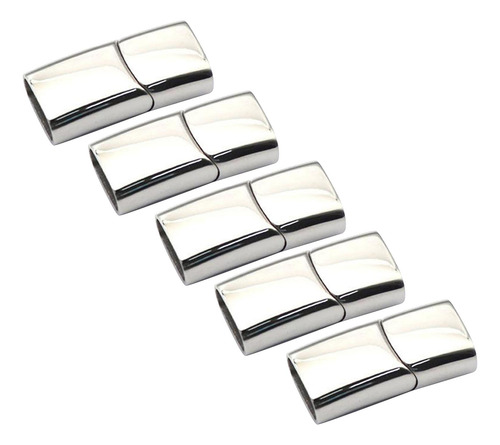 5 Pcs Magnética Fechos Bolsa Purse Magnetic Prata3 12mmx6mm
