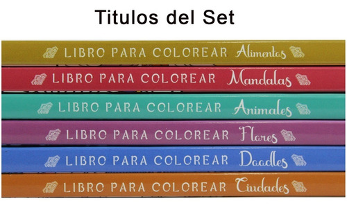 Imagen 4 de 9 de Libros Para Colorear *set De 6 Libros Con Diferentes Motivos