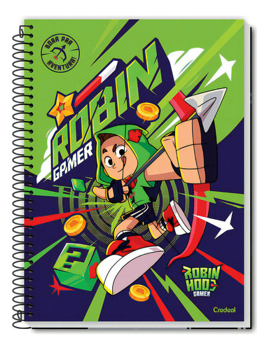 Caderno Universitário Robin Hood Gamer 1 Matéria Credeal