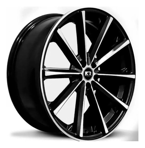 Jogo De Rodas Aro 17 5x105 Eclipse Concava Cruze Cor Preto Diamante