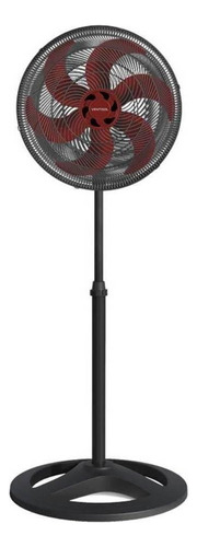 Ventilador de pé Ventisol Ventilador de Coluna Turbo 6 Turbo 6 50cm preto com 6 pás cor  vermelho de  plástico, 40 cm de diâmetro 60 Hz 127 V