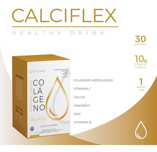 Imagen 2 de 5 de Giovegen Calciflex - Colágeno Bebible Para Tus Huesos