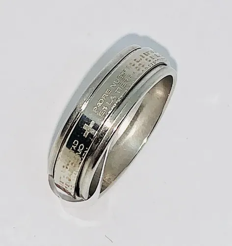 Anillo padre nuestro plata hotsell