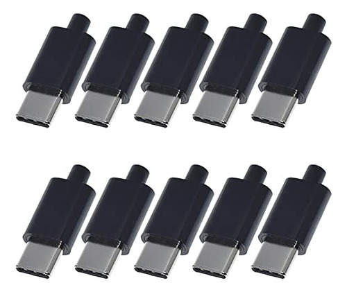 Anmbest, 10 Conectores Usb 3.1 Tipo C, Macho, 24 Pines, Sold