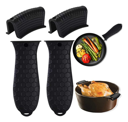Funda De Silicona Para Mango Caliente, Paquete De 4 Fundas D
