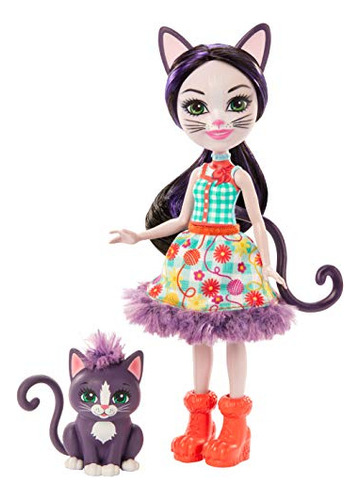 Boneca Enchantimals Ciesta Cat Com Boneco De Alpinista De 6