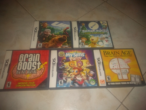 Combo Juegos Ds Up Brain Age Boost Sims Smart Nintendo Ds 