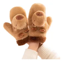 Comprar Guante De Felpa De Capibara, Manoplas Cálidas De Animales