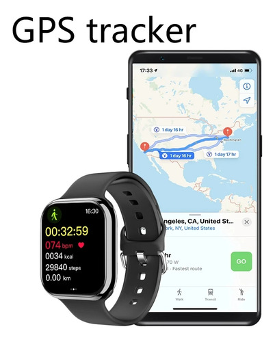 Watch9 Man Gps Para Apple Always Call Health Nfc Smartwatch