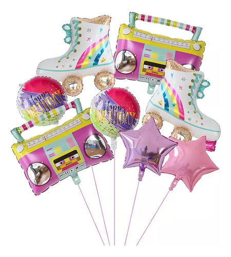 Kit De Globos Radiales Para Fiestas Con Película De Aluminio