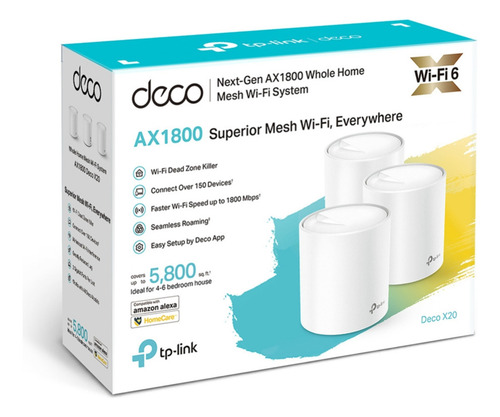 Sistema Wi-fi Mesh Tp-link Wifi 6 Ax1800 Deco X20 3u