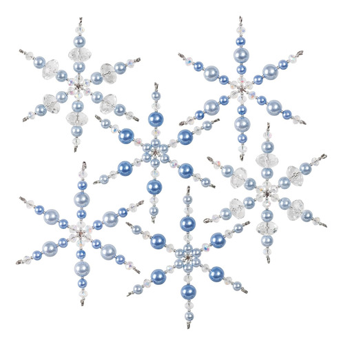 Azul Cristalino Copos De Nieve Kit Ornamento