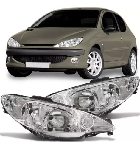 Farol Peugeot 206 2004 A 2011 Direito Foco Duplo Direito