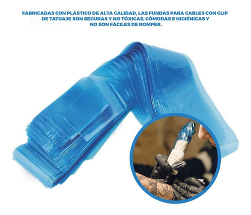 Bolsa Cubre Clip Cord Sleeves 125pzs Tatuaje Manga Pen