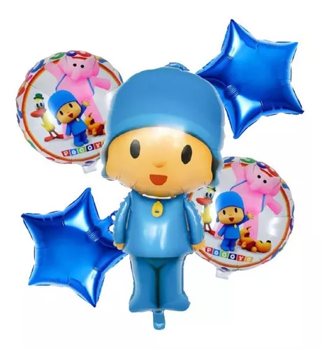 Kit Globos Decoración Fiesta Cumpleaños Pocoyo Gigante