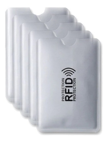 Capa Protetor Cartão Aproximação Rfid Seguranca - 5 Unidades
