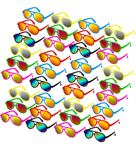 36 Lente Sol Para Niño Granel Gafa Plastico Fiesta Plegabl V