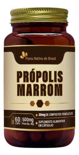 Própolis Marrom 500mg 60 Cápsulas - Flora Nativa