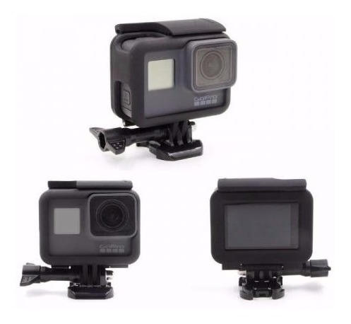 Quadro Case Armação Moldura Frame P/ Gopro Hero 5 6 7 Black
