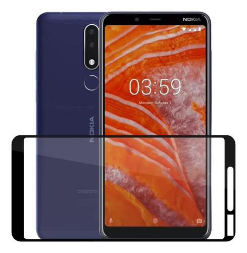 Vidrio Templado Full Cover Compatible Con Nokia 3.1 Plus