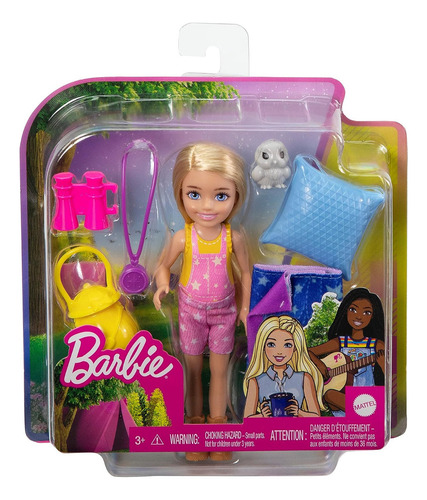 Muñeca Chelsea Barbie Día De Campamento Rubia 