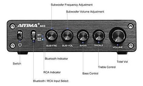 Aiyima A03 2,1 Canales Tpa3116 Subwoofer Bluetooth Amp Hifi