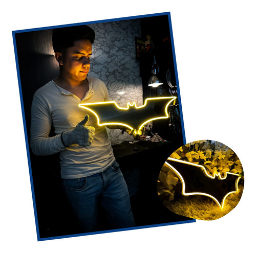 Letrero Neon Led Batman Efecto Espejo Neon