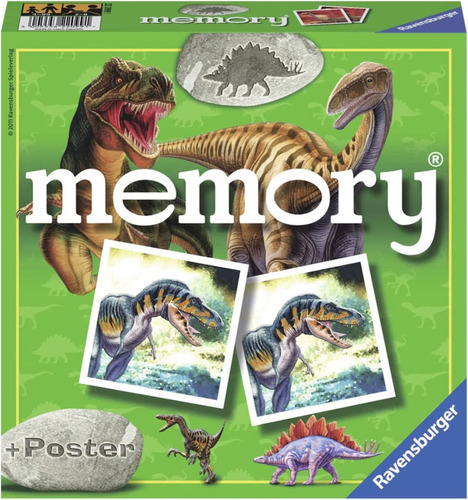Juego De Memoria Dinosaurios Ravensburger T-rex Con Poster
