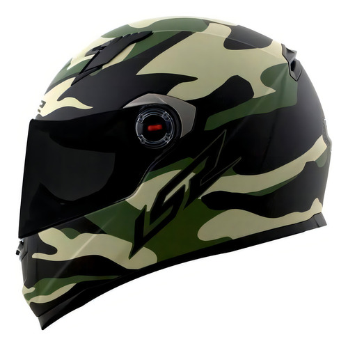 Capacete Ls2 Ff358 Army Camuflado Fosco Verde Militar Tamanho do capacete 60