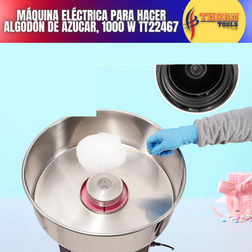 Máquina Eléctrica Para Hacer Algodón De Azúcar, 1000 W Color Rosa