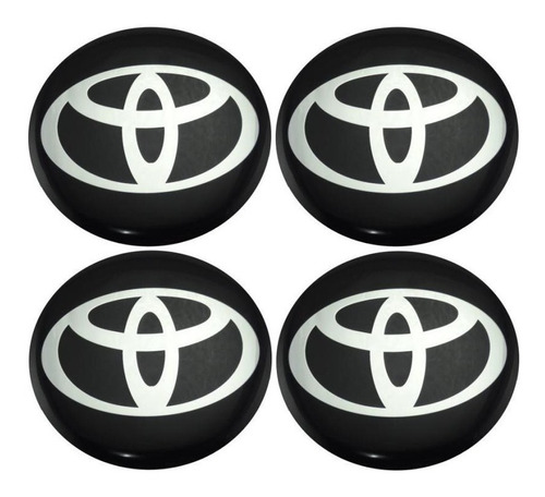 Jg Emblema Toyota Preto 117mm P/calota Roda Scorro S172 S181