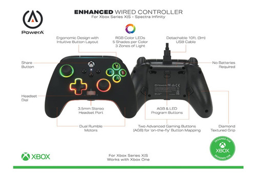 Control joystick ACCO Brands PowerA Enhanced Wired Controller for Xbox Series X|S spectra infinity