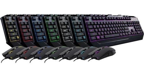 Teclado Y Mouse Gamer Cooler Master Retroiluminado 7 Colores