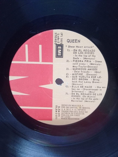 Lp - Queen - Sheer Heart Attack - Emi 1975 (Usado)