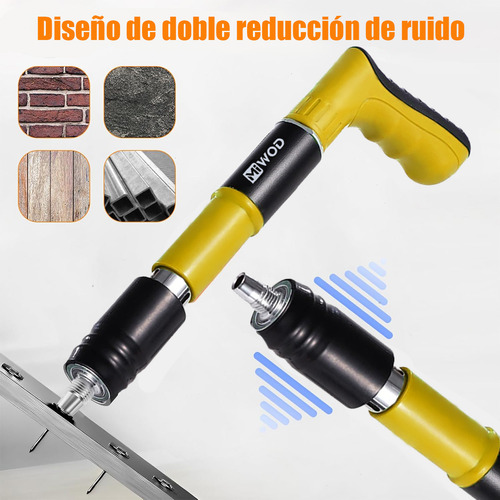 Pistola De Fijacion De Pared De Clavos C/100 Clavos Portátil