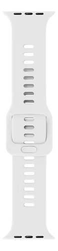 Malla Deportiva Para Smartwatch Silicona Flexible Ajustable Ancho De La Malla 2 Cm Color Blanco