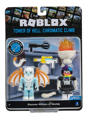 Roblox - 2 Figuras De 7cm - Tower Of Hell: Chromatic Climb