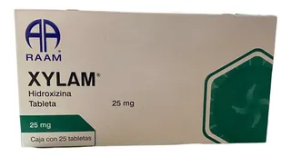 Hidroxizina Xylam 25mg 25 Tabletas