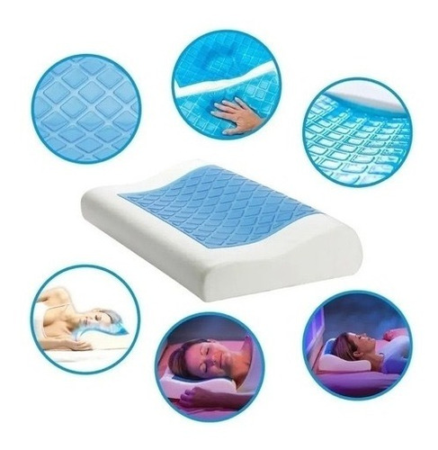 Almohada De Gel Ortopédica Cool Pillow Indefomable Con Funda